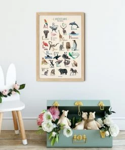 Wild & Poster Décoration Murale Enfant Affiche Abécédaire Des Animaux 40 X 60 Cm -Décoration murale enfant Soldes affiche abecedaire des animaux 40 x 60 cm 1