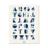 Youdoit Décoration Murale Enfant Affiche Alphabet Style Cubiste Bleu 29,7x42cm