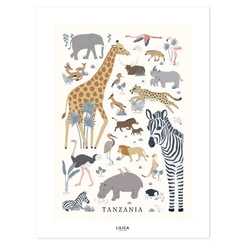 Lilipinso Décoration Murale Enfant Affiche Animaux En Papier Multicolore 1 Lilipinso Décoration Murale Enfant Affiche Animaux En Papier Multicolore