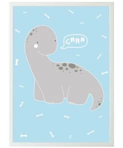 A Little Lovely Company Décoration Murale Enfant Affiche Brontosaure (50 X 70 Cm)