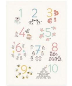 Zü Décoration Murale Enfant Affiche Chiffres (42 X 29,7 Cm)