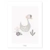 Lilipinso Décoration Murale Enfant Affiche Cygne En Papier Beige