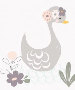 Lilipinso Décoration Murale Enfant Affiche Cygne En Papier Beige -Décoration murale enfant Soldes affiche cygne en papier beige 2