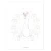 Lilipinso Décoration Murale Enfant Affiche Cygne En Papier Multicolore