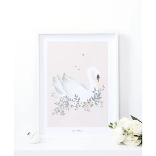 Lilipinso Décoration Murale Enfant Affiche Cygne En Papier Rose 3 Lilipinso Décoration Murale Enfant Affiche Cygne En Papier Rose – Image 3