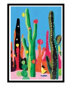 Wall Editions Décoration Murale Enfant Affiche D'art Avec Cadre Bois Noir - 30 X 40 Cm