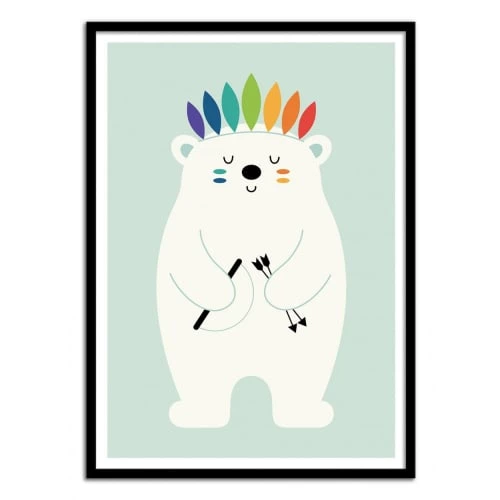 Wall Editions Décoration Murale Enfant Affiche D'art Avec Cadre Bois Noir - 30 X 40 Cm 1 Wall Editions Décoration Murale Enfant Affiche D'art Avec Cadre Bois Noir - 30 X 40 Cm