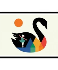 Wall Editions Décoration Murale Enfant Affiche D'art Avec Cadre Bois Noir - 30 X 40 Cm