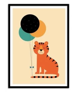 Wall Editions Décoration Murale Enfant Affiche D'art Avec Cadre Bois Noir - 30 X 40 Cm