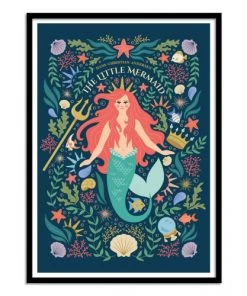 Wall Editions Décoration Murale Enfant Affiche D'art Avec Cadre Bois Noir - 50 X 70 Cm