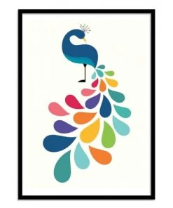 Wall Editions Décoration Murale Enfant Affiche D'art Avec Cadre Bois Noir - 50 X 70 Cm