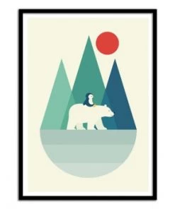 Wall Editions Décoration Murale Enfant Affiche D'art Enfant 50 X 70 Cm -Décoration murale enfant Soldes affiche d art avec cadre bois noir 50 x 70 cm 40