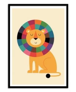 Wall Editions Décoration Murale Enfant Affiche D'art Avec Cadre Bois Noir - 50 X 70 Cm