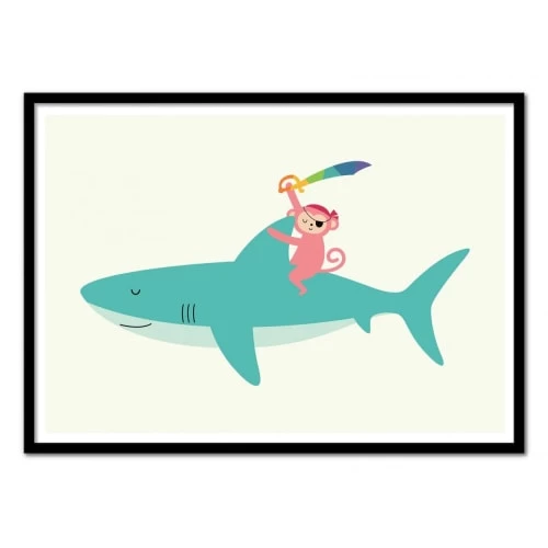 Wall Editions Décoration Murale Enfant Affiche D'art Avec Cadre Bois Noir - 50 X 70 Cm 1 Wall Editions Décoration Murale Enfant Affiche D'art Avec Cadre Bois Noir - 50 X 70 Cm