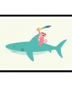 Wall Editions Décoration Murale Enfant Affiche D'art Enfant 50 X 70 Cm -Décoration murale enfant Soldes affiche d art avec cadre bois noir 50 x 70 cm 68