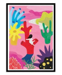 Wall Editions Décoration Murale Enfant Affiche D'art Enfant 50 X 70 Cm -Décoration murale enfant Soldes affiche d art avec cadre bois noir 50 x 70 cm 69