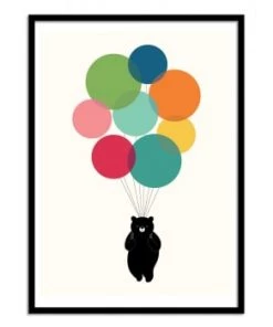 Wall Editions Décoration Murale Enfant Affiche D'art Avec Cadre Bois Noir - 50 X 70 Cm -Décoration murale enfant Soldes affiche d art avec cadre bois noir 50 x 70 cm 88