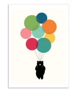 Wall Editions Décoration Murale Enfant Affiche D'art Avec Cadre Bois Noir - 50 X 70 Cm -Décoration murale enfant Soldes affiche d art enfant 50 x 70 cm 148