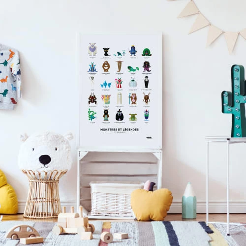 La Majorette à Moustache Décoration Murale Enfant Affiche D'art Monstres Et Légendes De France 50 X 70 Cm 2 La Majorette à Moustache Décoration Murale Enfant Affiche D'art Monstres Et Légendes De France 50 X 70 Cm – Image 2