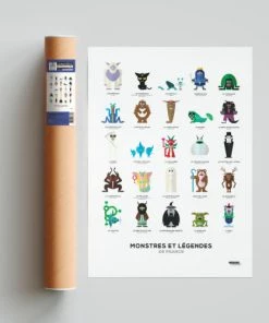 La Majorette à Moustache Décoration Murale Enfant Affiche D'art Monstres Et Légendes De France 50 X 70 Cm 7 La Majorette à Moustache Décoration Murale Enfant Affiche D'art Monstres Et Légendes De France 50 X 70 Cm -Décoration murale enfant Soldes affiche d art monstres et legendes de france 50 x 70 cm 2