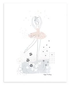 Lilipinso Décoration Murale Enfant Affiche Danseuse En Papier Rose