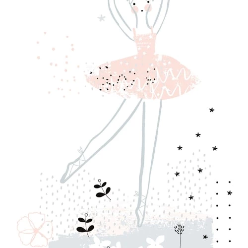 Lilipinso Décoration Murale Enfant Affiche Danseuse En Papier Rose 2 Lilipinso Décoration Murale Enfant Affiche Danseuse En Papier Rose – Image 2