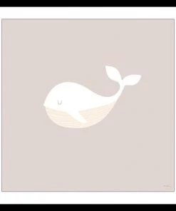 Hexoa Décoration Murale Enfant Affiche Enfant Balein Oh Avec Cadre Noir80x80cm