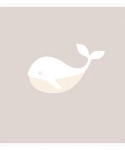 Hexoa Décoration Murale Enfant Affiche Enfant Balein Oh Sans Cadre 80x80cm