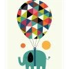 Hexoa Décoration Murale Enfant Affiche Enfant Hot Air Balloon Jumbo Sans Cadre 60x90cm