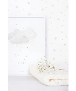 Lilipinso Décoration Murale Enfant Affiche étoiles En Papier Gris -Décoration murale enfant Soldes affiche etoiles en papier gris 2