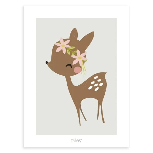 Lilipinso Décoration Murale Enfant Affiche Faon En Papier Multicolore 1 Lilipinso Décoration Murale Enfant Affiche Faon En Papier Multicolore
