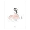 Lilipinso Décoration Murale Enfant Affiche Fillette En Papier Rose Pâle