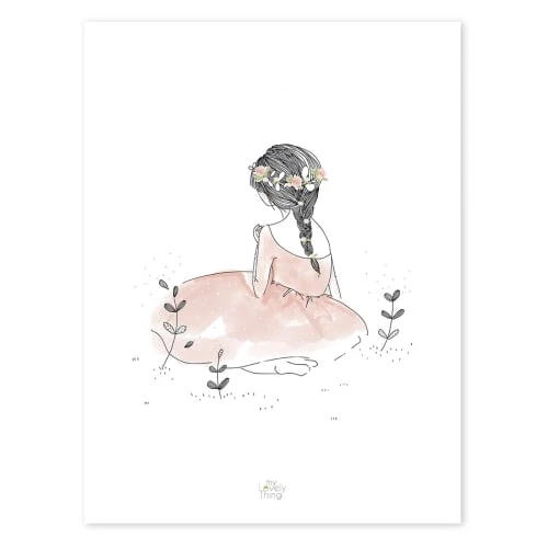 Lilipinso Décoration Murale Enfant Affiche Fillette En Papier Rose Pâle 1 Lilipinso Décoration Murale Enfant Affiche Fillette En Papier Rose Pâle