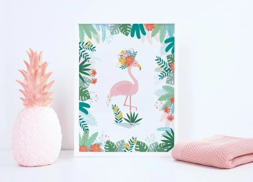 Lilipinso Décoration Murale Enfant Affiche Flamant Rose En Papier Multicolore 3 Lilipinso Décoration Murale Enfant Affiche Flamant Rose En Papier Multicolore – Image 3