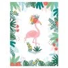 Lilipinso Décoration Murale Enfant Affiche Flamant Rose En Papier Multicolore