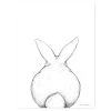 Lilipinso Décoration Murale Enfant Affiche Lapin Dos En Papier Blanc