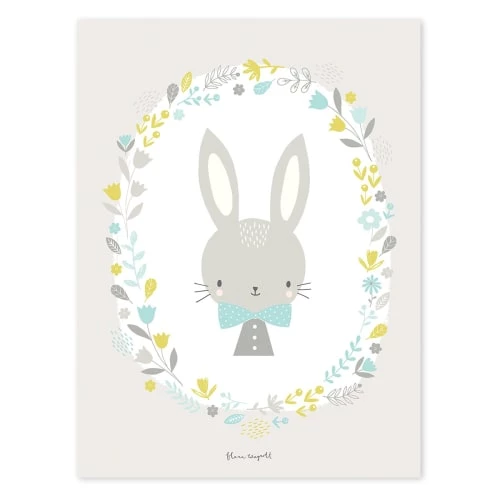Lilipinso Décoration Murale Enfant Affiche Lapin En Papier Beige 1 Lilipinso Décoration Murale Enfant Affiche Lapin En Papier Beige