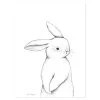 Lilipinso Décoration Murale Enfant Affiche Lapin En Papier Blanc