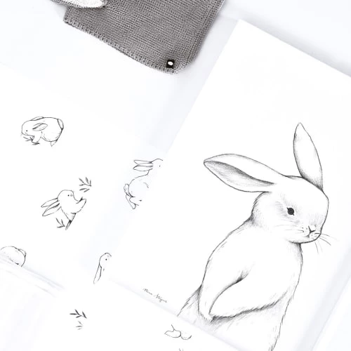 Lilipinso Décoration Murale Enfant Affiche Lapin En Papier Blanc 4 Lilipinso Décoration Murale Enfant Affiche Lapin En Papier Blanc – Image 4