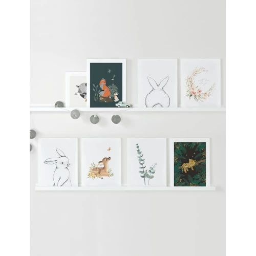 Lilipinso Décoration Murale Enfant Affiche Lapin En Papier Blanc 6 Lilipinso Décoration Murale Enfant Affiche Lapin En Papier Blanc – Image 6