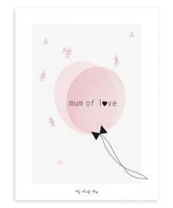 Lilipinso Décoration Murale Enfant Affiche Mum En Papier Rose