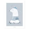 Lilipinso Décoration Murale Enfant Affiche Ours En Papier Bleu