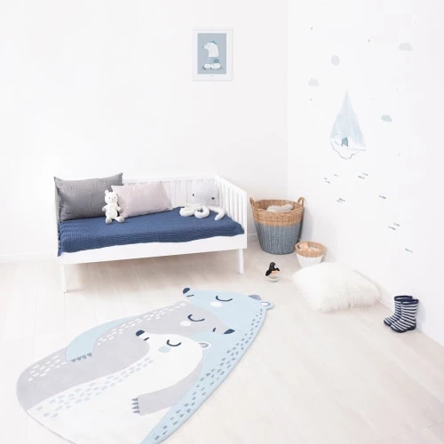 Lilipinso Décoration Murale Enfant Affiche Ours En Papier Bleu 3 Lilipinso Décoration Murale Enfant Affiche Ours En Papier Bleu – Image 3