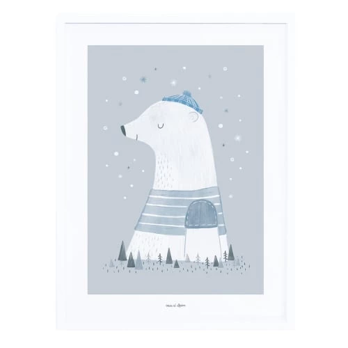 Lilipinso Décoration Murale Enfant Affiche Ours En Papier Bleu 4 Lilipinso Décoration Murale Enfant Affiche Ours En Papier Bleu – Image 4