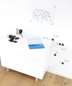 Lilipinso Décoration Murale Enfant Affiche Ours En Papier Noir -Décoration murale enfant Soldes affiche ours en papier noir 1