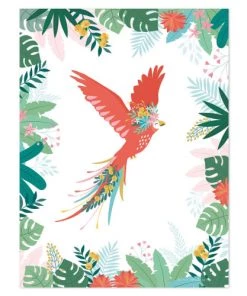 Lilipinso Décoration Murale Enfant Affiche Perroquet En Papier Multicolore