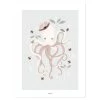 Lilipinso Décoration Murale Enfant Affiche Pieuvre En Papier Multicolore