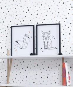 Lilipinso Décoration Murale Enfant Affiche Renard En Papier Noir -Décoration murale enfant Soldes affiche renard en papier noir 3