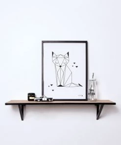 Lilipinso Décoration Murale Enfant Affiche Renard En Papier Noir -Décoration murale enfant Soldes affiche renard en papier noir 4