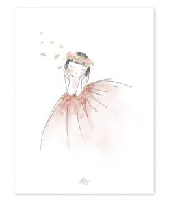 Lilipinso Décoration Murale Enfant Affiche Rêverie En Papier Rose